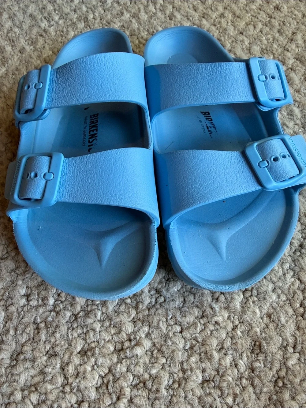 Birkenstock Kids Blue EVA Two-Strap Sandals waterproof size 34